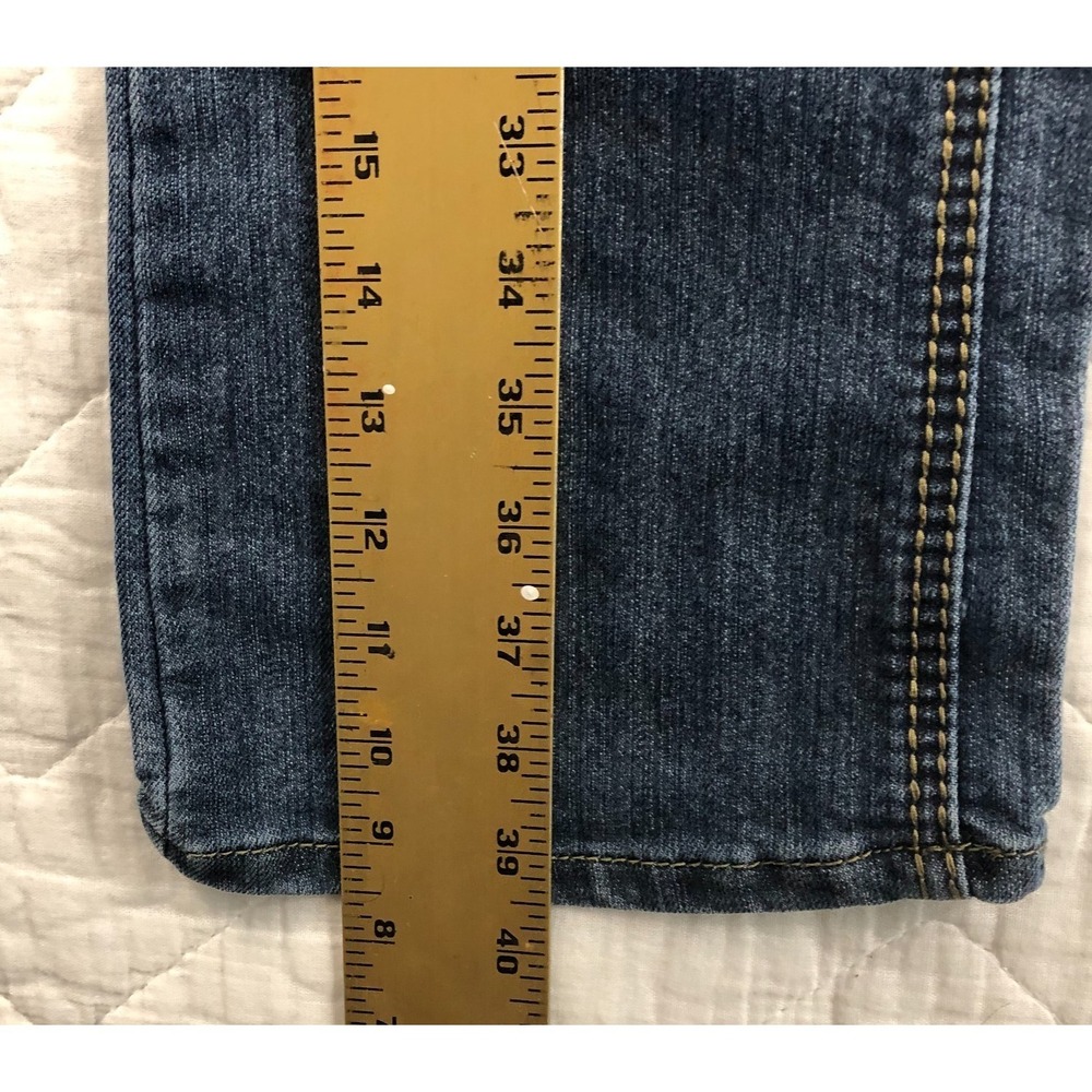 Earl Jean Jeans Women's Size 8 Denim Straight Embellished Bling Y2K Western Glam - Picture 10 of 12